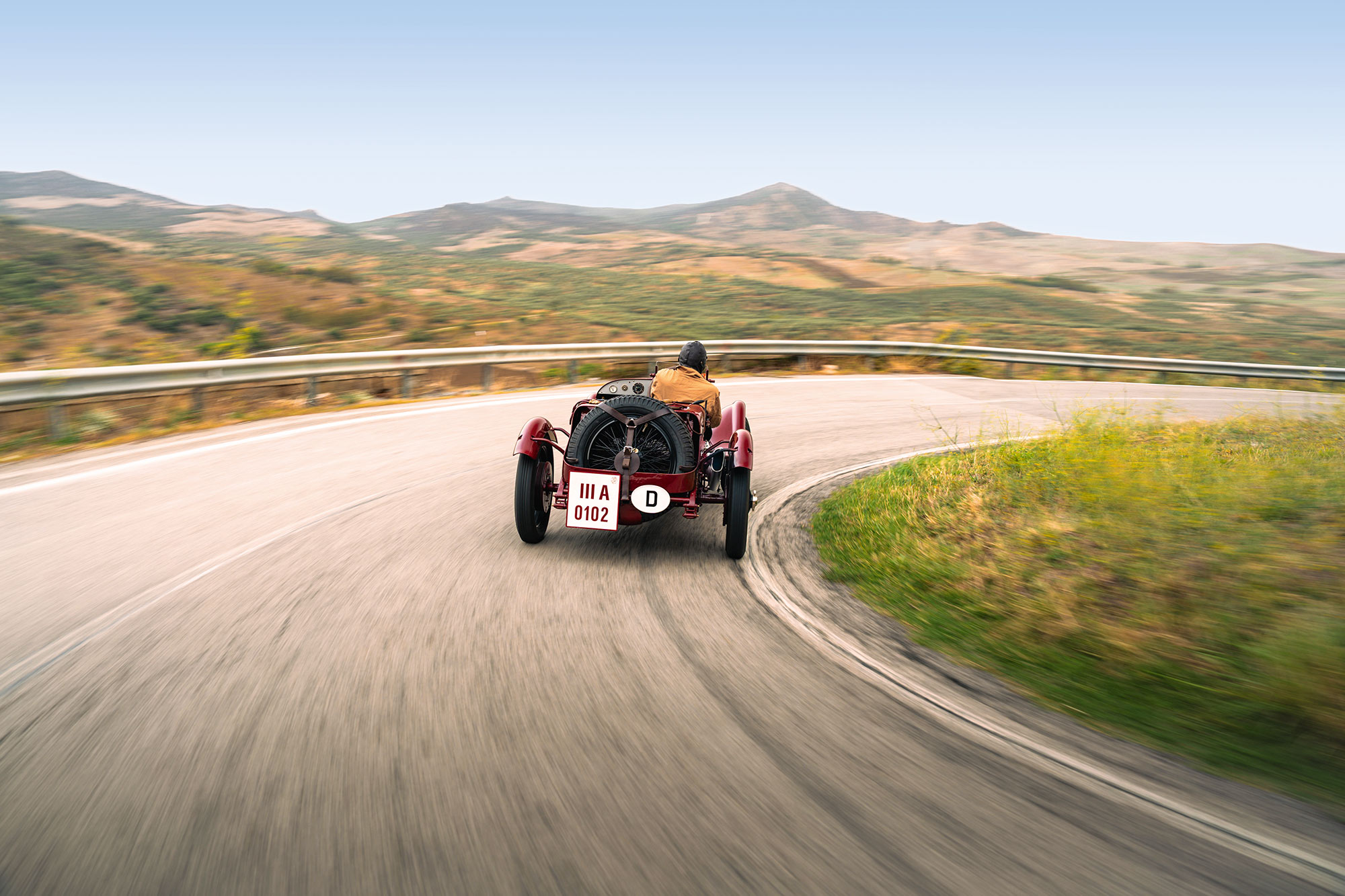 Historische Aufnahme des Fahrzeugs bei der Coppa Florio
