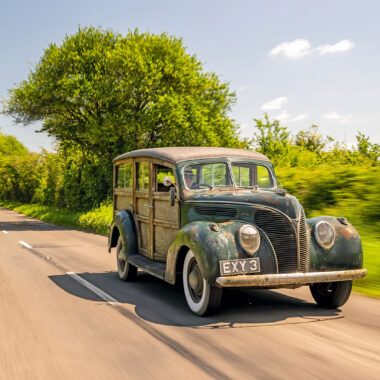 Frontansicht des Ford V8 Deluxe Station Wagon aus den 1930er-Jahren