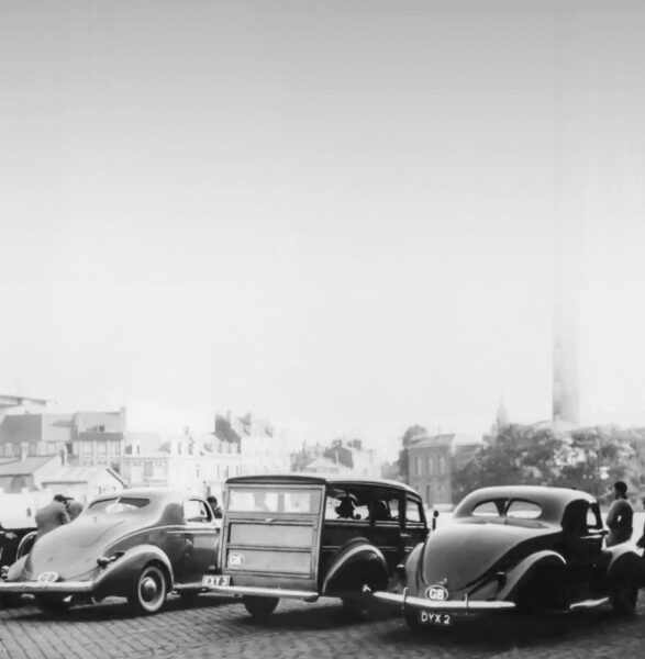 Historischer Ford V8 Kombi auf einer Oldtimer-Veranstaltung in Großbritannien