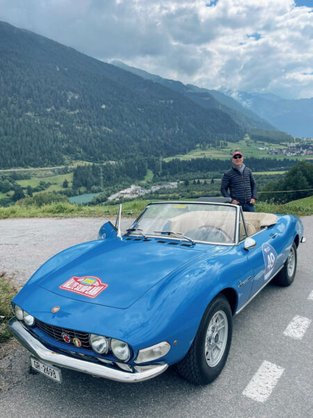 Frontpartie des Fiat Dino Spider mit Doppelscheinwerfern