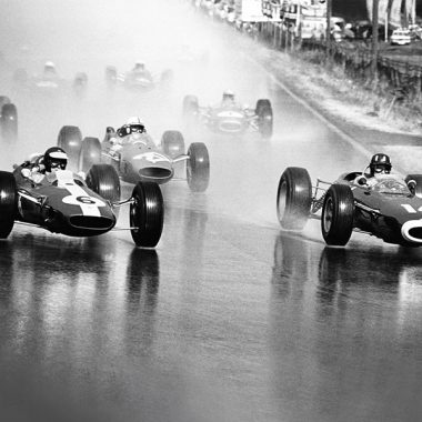 Formel 1 Rennen auf der Solitude 1964 auf regennasser Fahrbahn