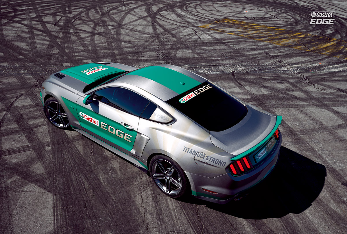 Ford Mustang aus der Vogelperspektive