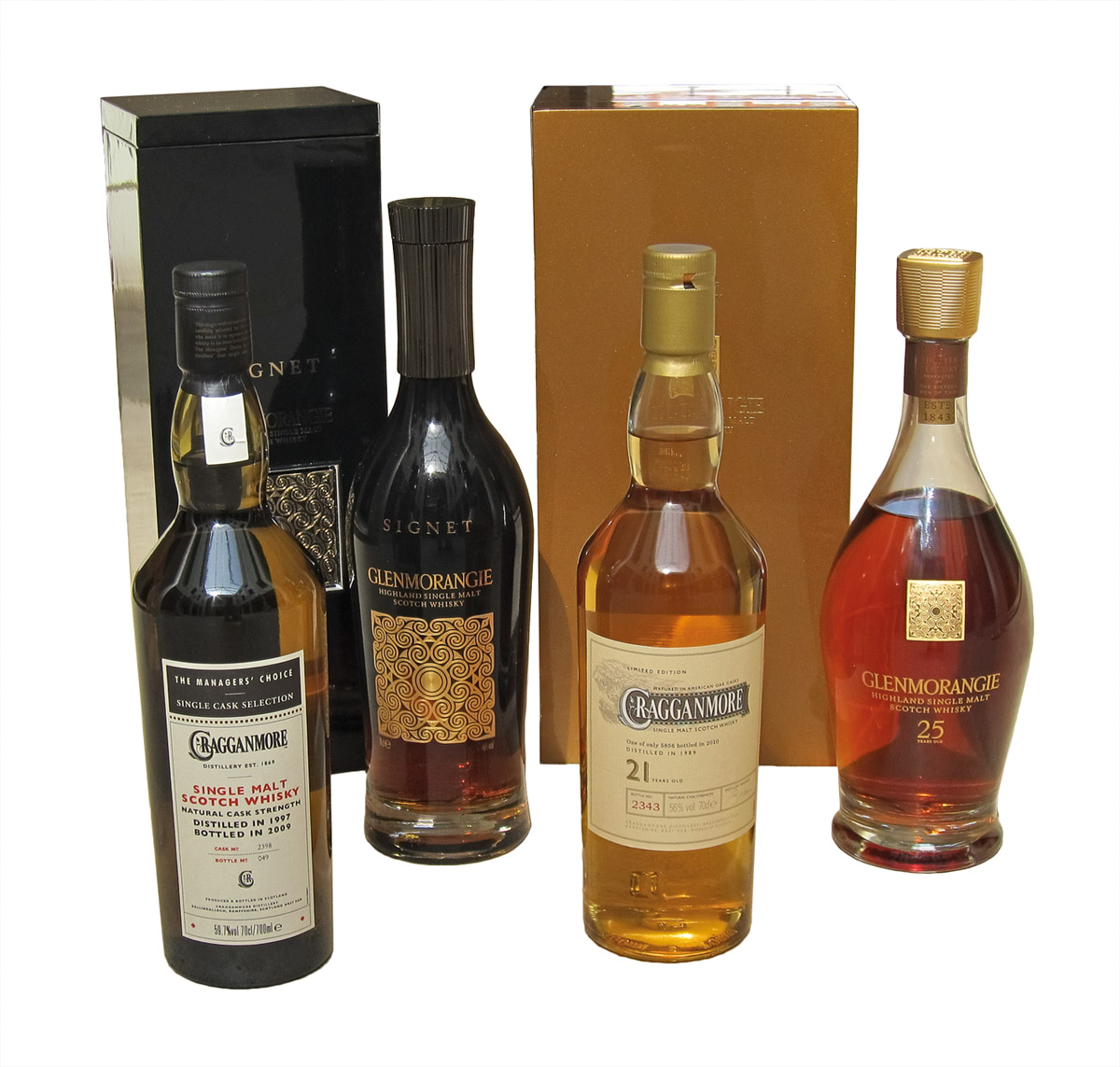 Sammlung von Whiskyflaschen