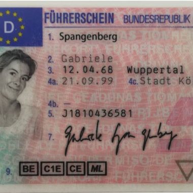 Führerschein von Gabriele Spangenberg