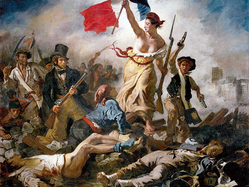 Historisches Gemälde der Marianne der französischen Revolution 1798