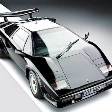 Lamborghini Countach aus der Vogelperspektive