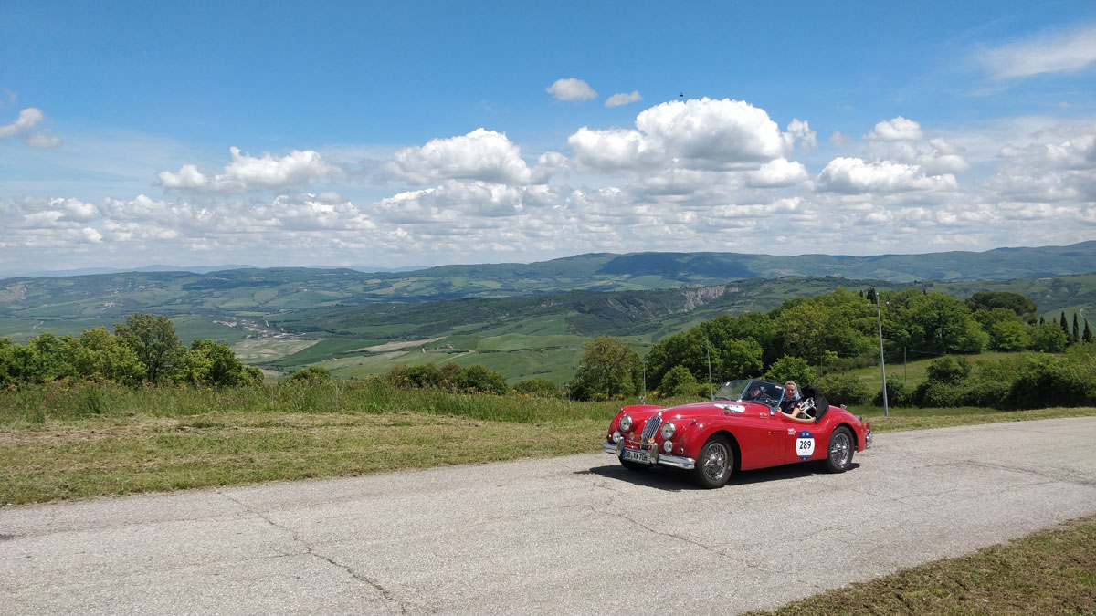 #42, Mille Miglia, Gabriele Spangenberg, Jaguar XK 140, Claudia Hürtgen