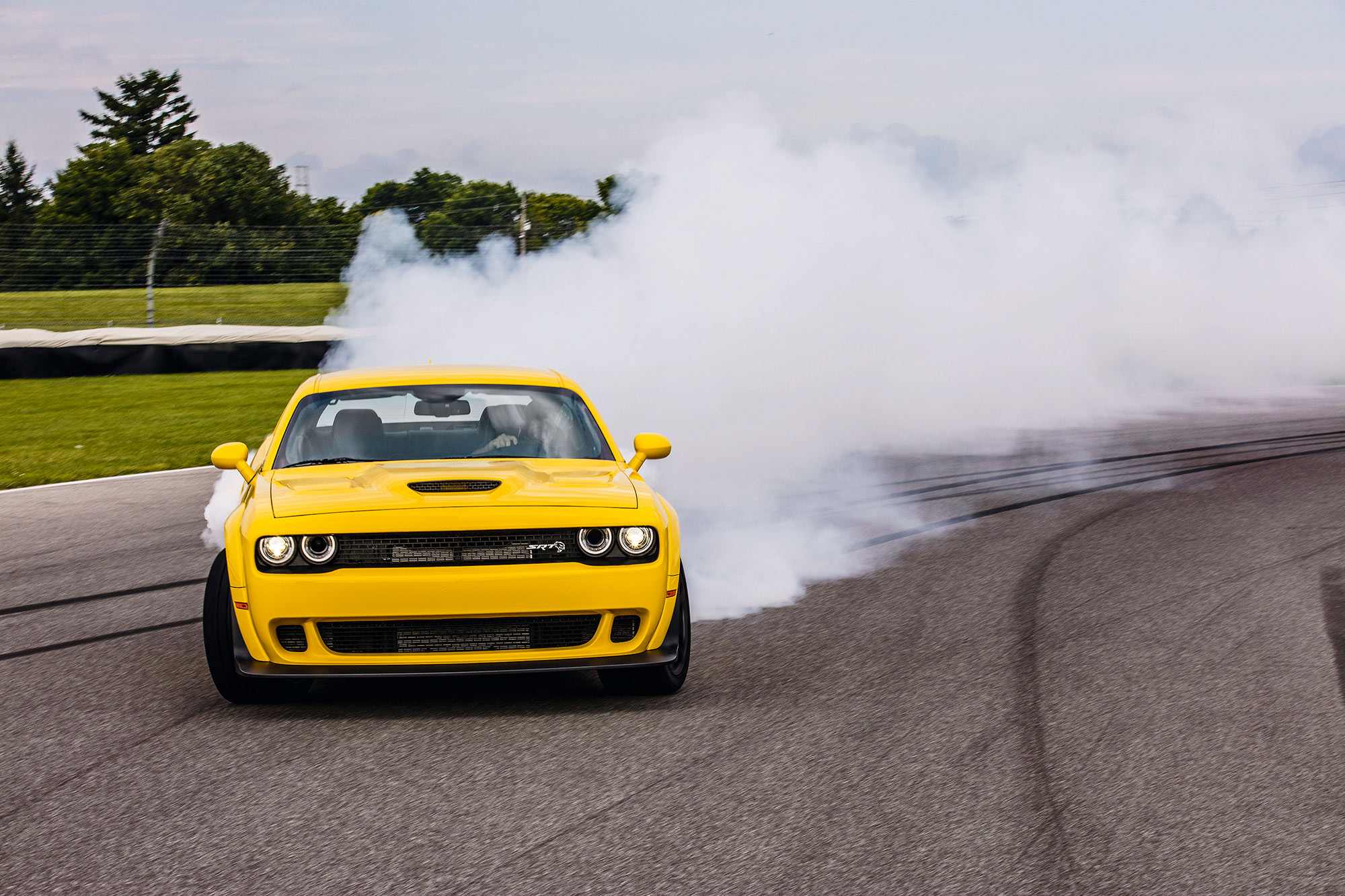 #46, usclecar, Dodge, Challenger, SRT, Hellcat, V8-Motor, Ford Mustang, 800 PS, Burnout