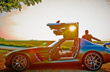 SLS AMG Final Edition in der Abendsonne