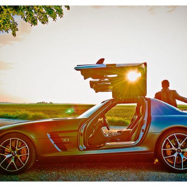 SLS AMG Final Edition in der Abendsonne