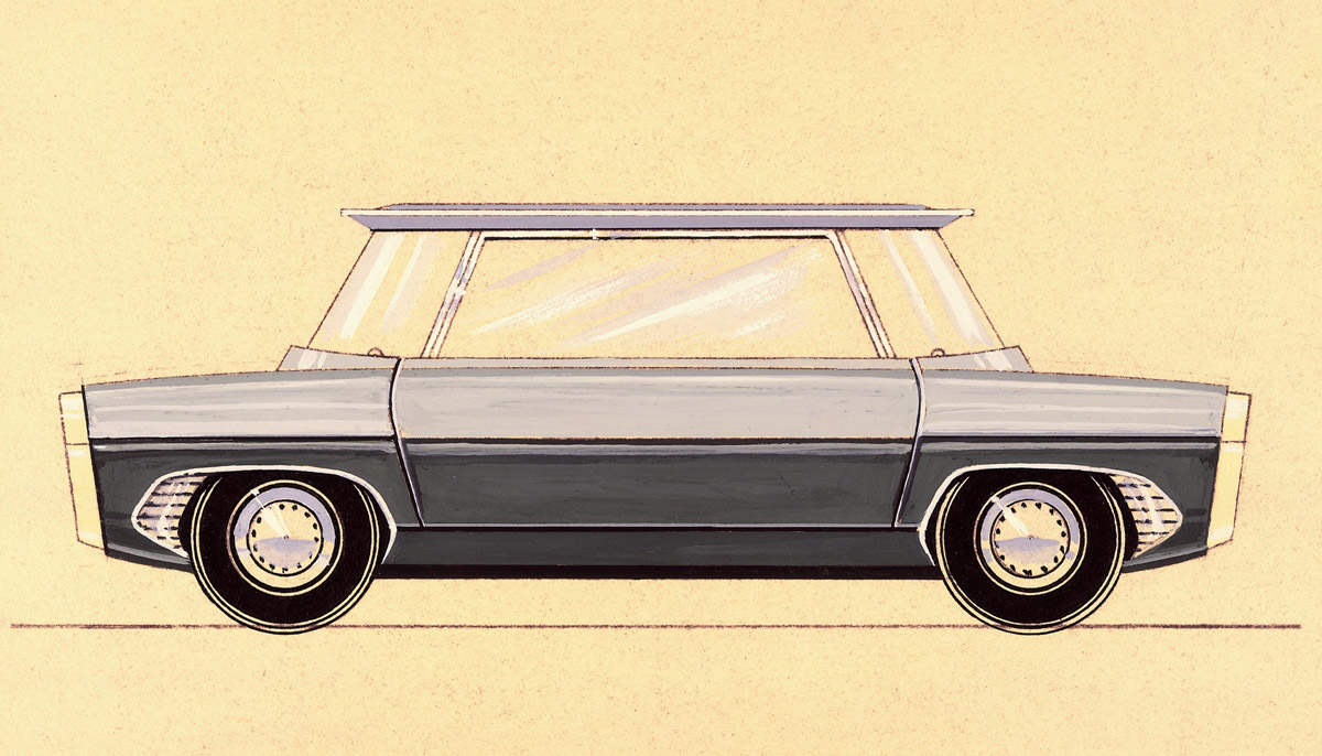 Designstudie zum Thema K-55 von Paul Bracq